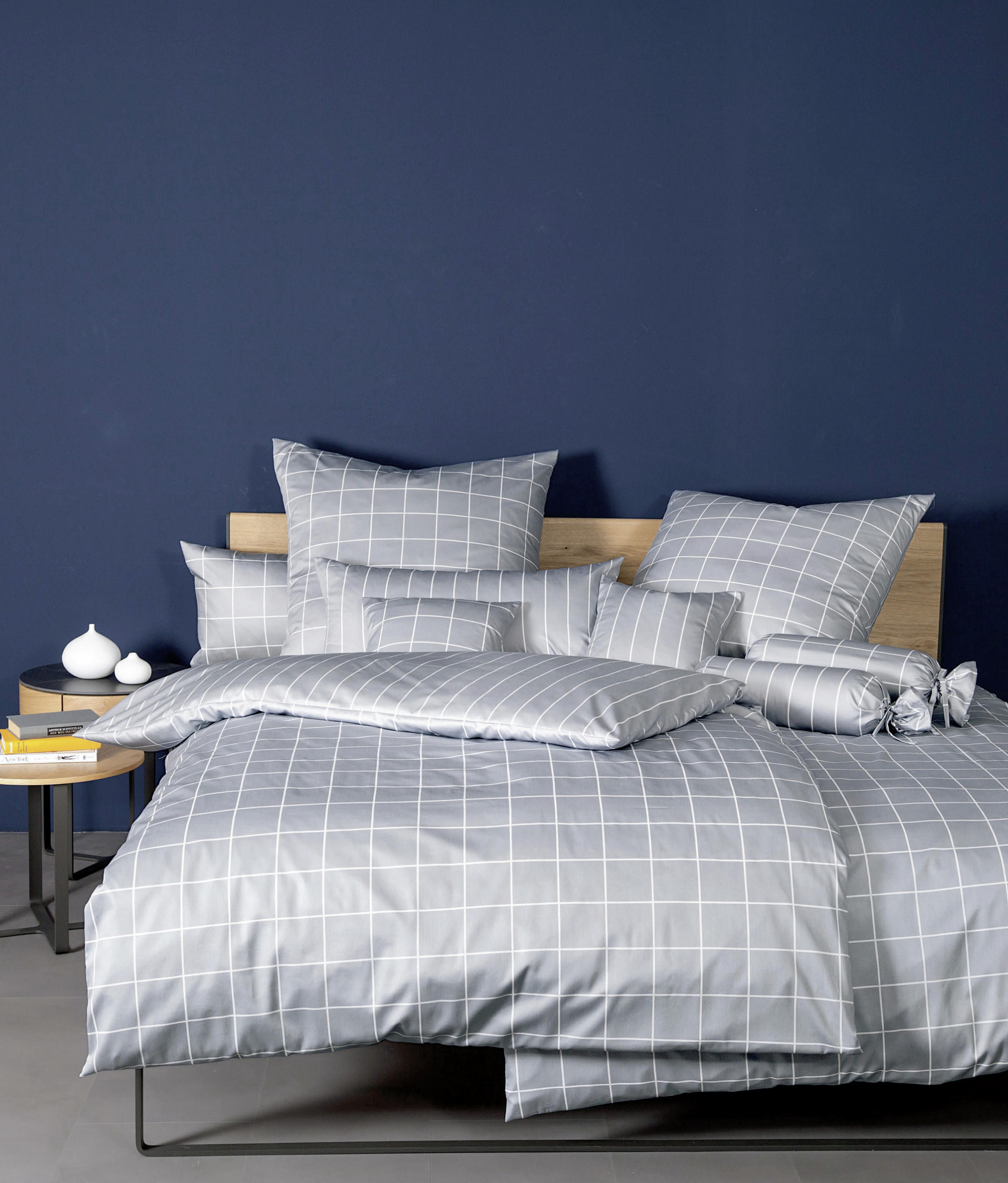 KISSENHÜLLE Giulietta 80/80 cm  - Platinfarben/Weiß, KONVENTIONELL, Textil (80/80cm) - Janine