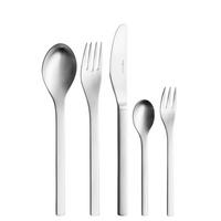 BESTECKSET ONE 30-teilig Edelstahl  für 6 Personen  - Edelstahlfarben, Basics, Metall - PURESIGNS