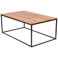 COUCHTISCH in Holz 110/60/40 cm  - Schwarz/Naturfarben, Basics, Holz/Metall (110/60/40cm) - MID.YOU