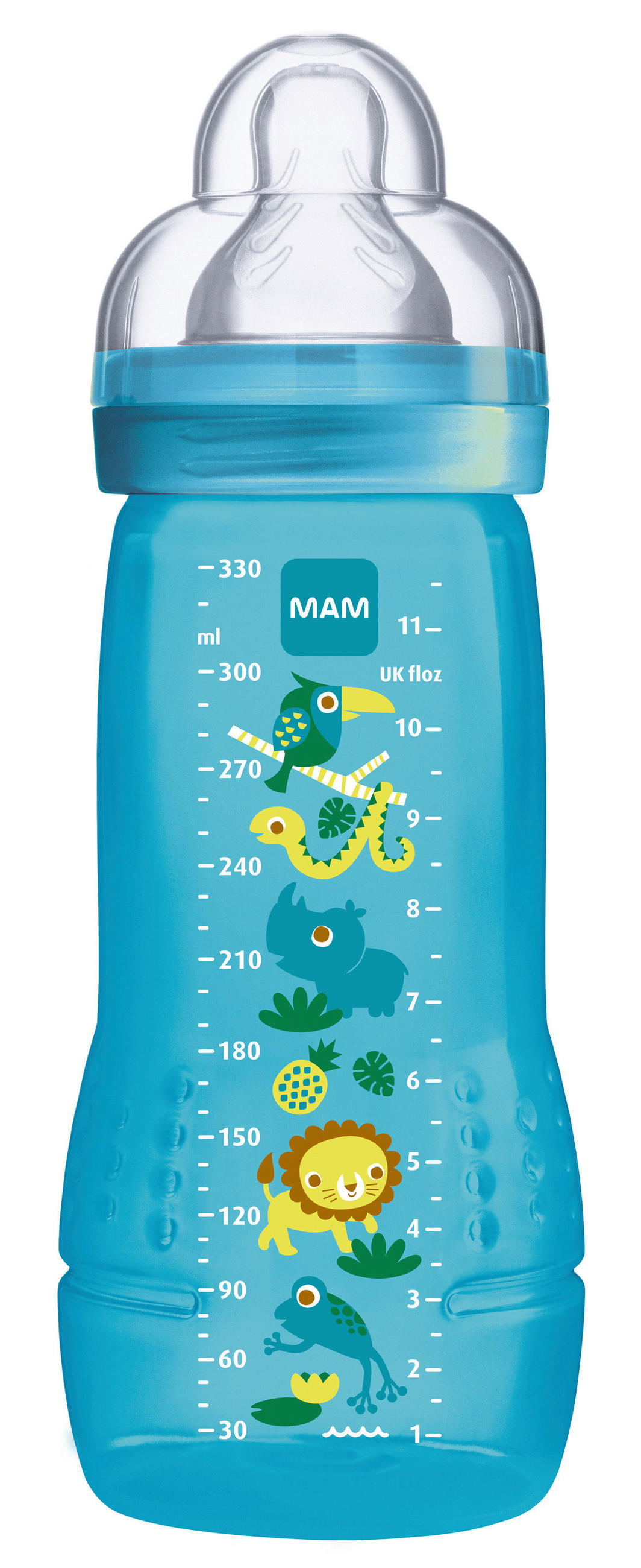 BABYTRINKFLASCHE  - Blau/Gelb, Basics, Kunststoff (6,8/22,0/6,8cm) - MAM