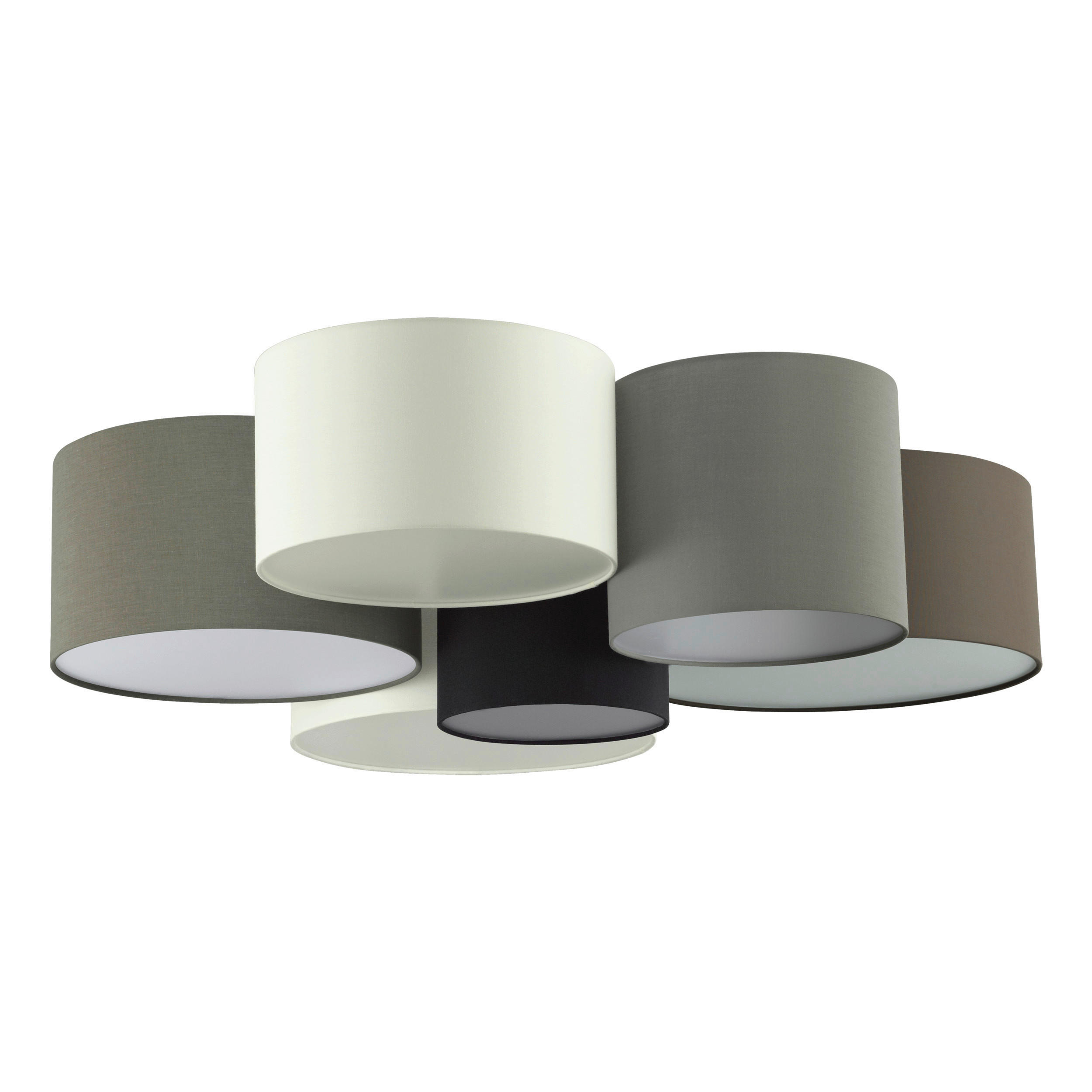 DECKENLEUCHTE PASTORE 99/28,5 cm   - Schwarz/Braun, Design, Textil/Metall (99/28,5cm) - Eglo