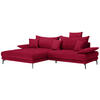 ECKSOFA PRATO Rot Flachgewebe  - Rot/Schwarz, MODERN, Textil/Metall (176/292cm) - MID.YOU