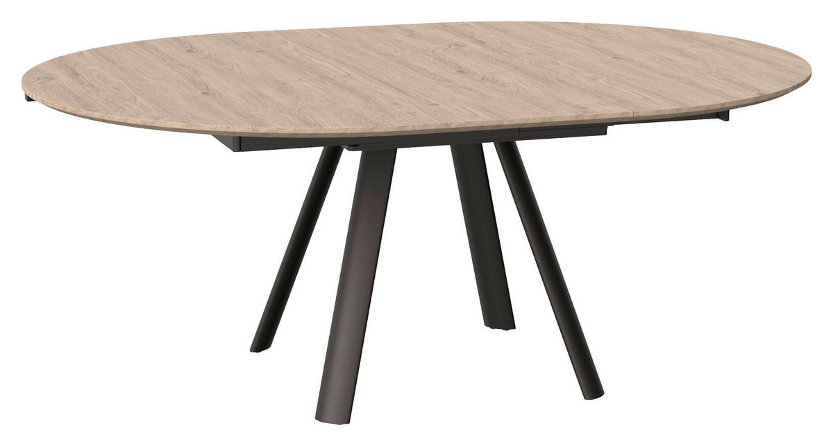 ESSTISCH in Holz, Metall 140/140/76 cm  - Wildeiche, Design, Holz/Metall (140/140/76cm) - Joop!