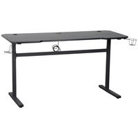 GAMINGTISCH Schwarz  - Schwarz, Design, Holzwerkstoff/Metall (160/70/75cm) - Carryhome