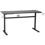 GAMINGTISCH Schwarz  - Schwarz, Design, Holzwerkstoff/Metall (160/70/75cm) - Carryhome