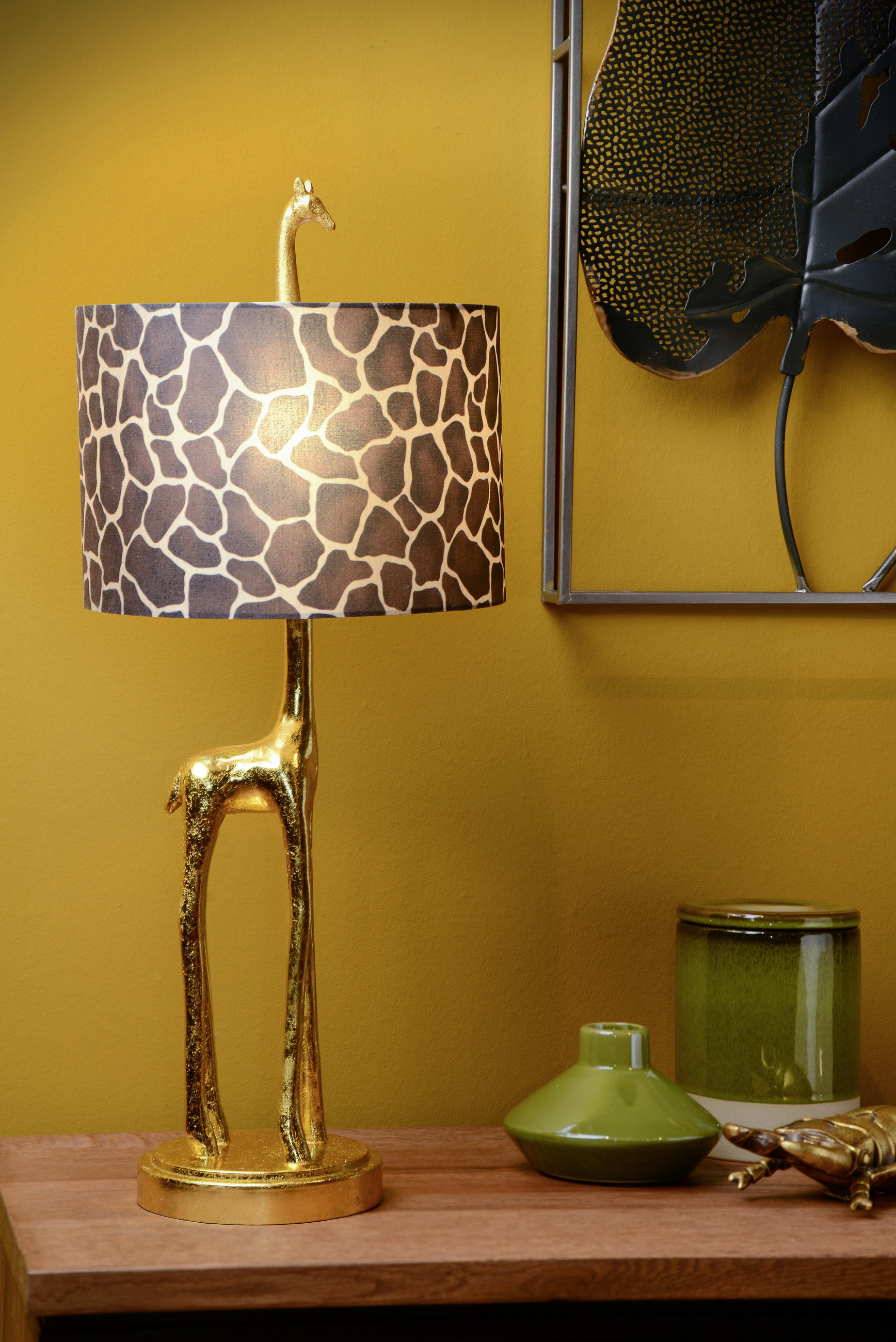 TISCHLEUCHTE EXTRAVAGANZA MISS TALL 25/60.5 cm   - Messingfarben/Braun, LIFESTYLE, Kunststoff/Textil (25/60.5cm) - Lucide