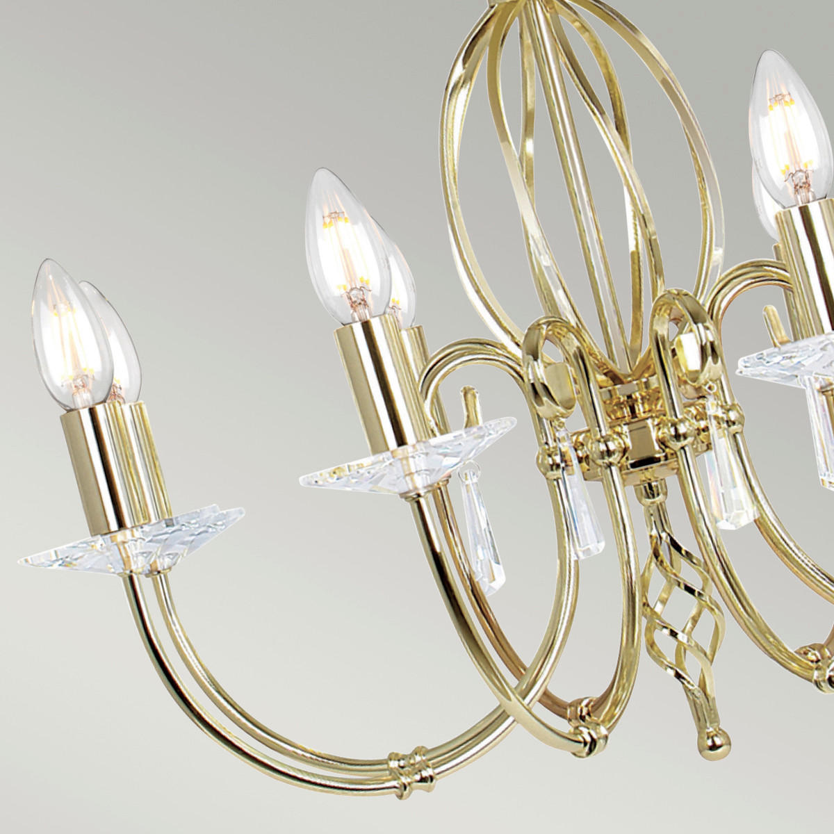 TAKKRONA Brass 65/55 cm  - mässingsfärgad, Klassisk, metall (65/55cm) - Elstead Lighting
