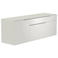 LOWBOARD  in 160/65/45 cm  - Alufarben/Weiß, Design, Glas/Holzwerkstoff (160/65/45cm) - Moderano