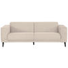 3-SITZER-SOFA in Webstoff Beige  - Beige/Schwarz, Design, Holz/Textil (218/77/93cm) - MID.YOU