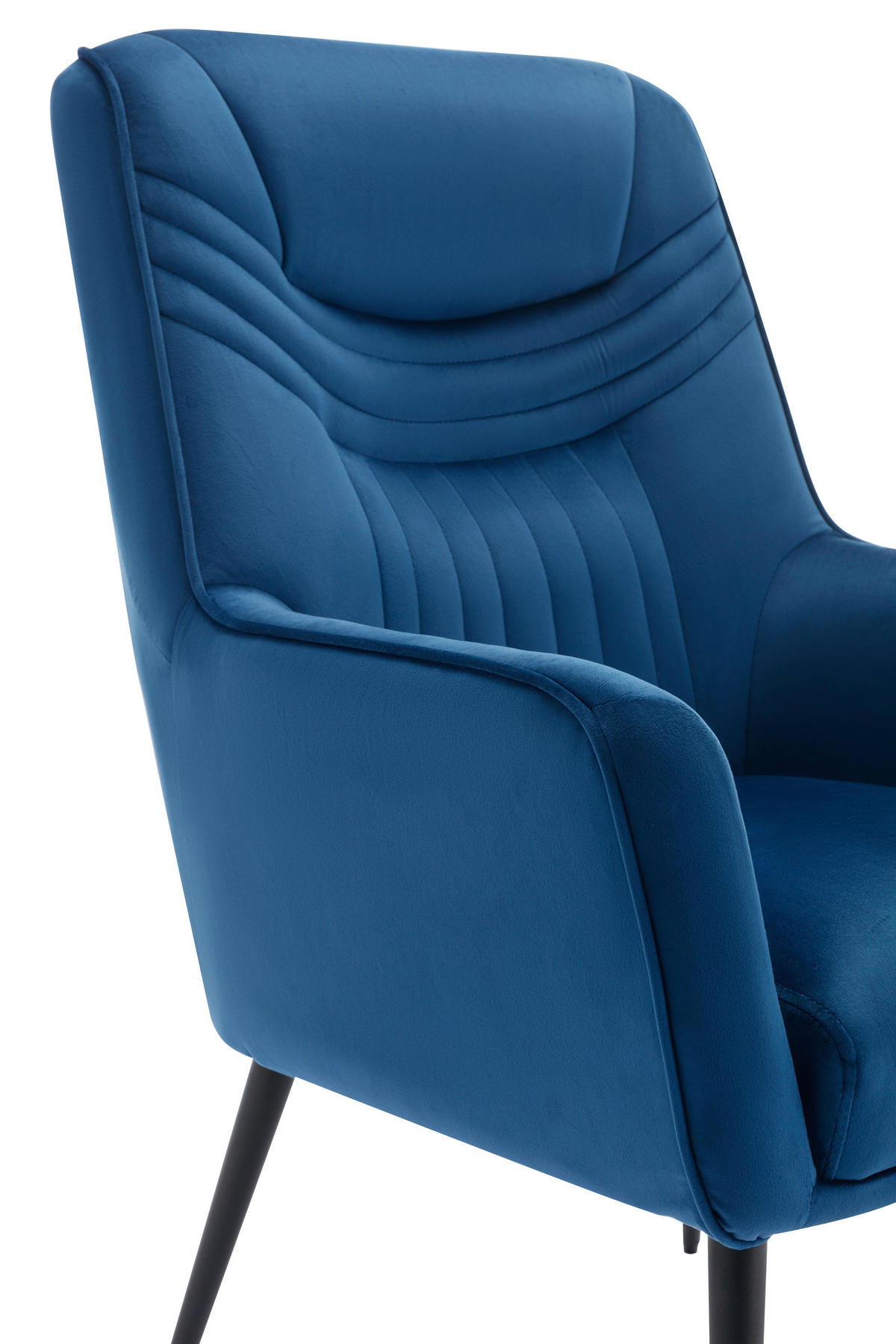 FOTEL - fekete/kék, Design, textil/fém (74/99/74cm) - Livetastic