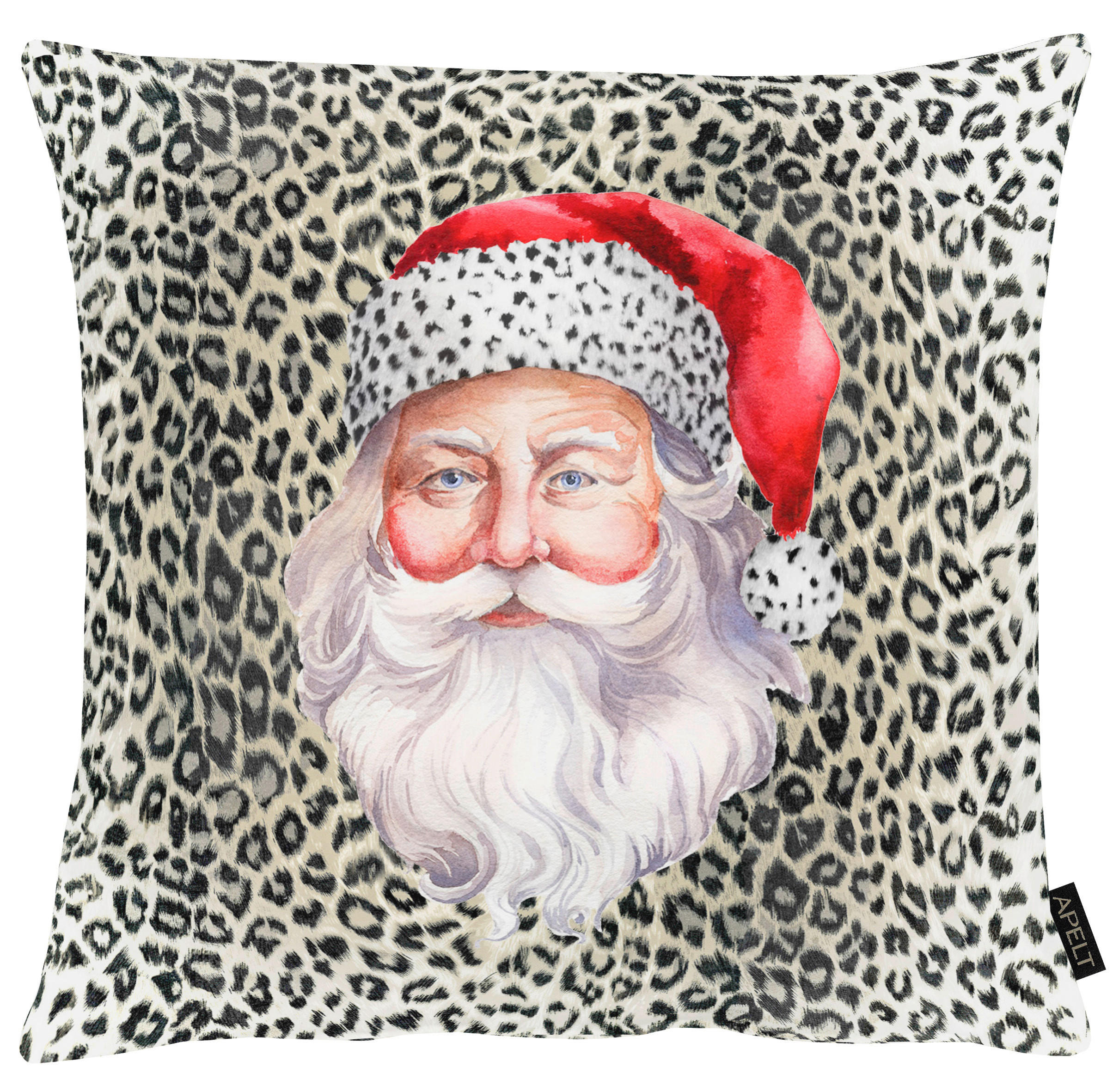 ZIERKISSEN SANTA 45/45 cm  - Rot/Beigebraun, Design, Textil (45/45cm) - X-Mas