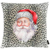 ZIERKISSEN SANTA 45/45 cm  - Rot/Beigebraun, Design, Textil (45/45cm) - X-Mas
