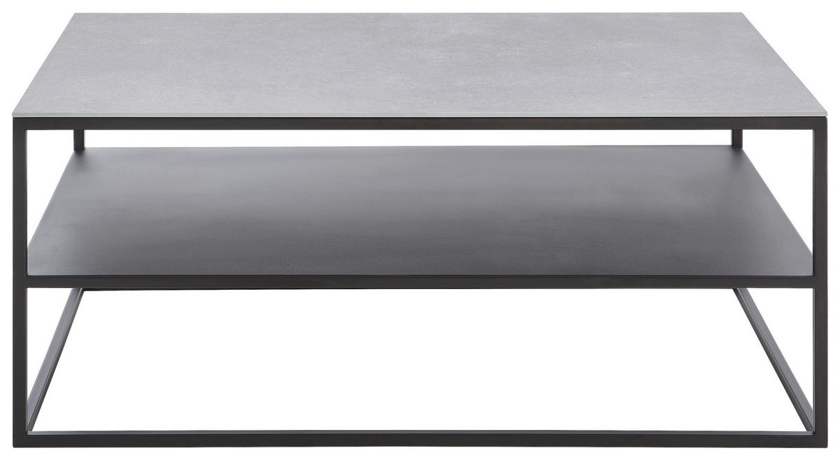 COUCHTISCH 100/60/41,5 cm rechteckig Grau, Schwarz  - Schwarz/Grau, Design, Keramik/Metall (100/60/41,5cm) - Johann Jakob