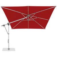 AMPELSCHIRM 300x300 cm  - Rot/Hellgrau, Basics, Textil/Metall (300/300cm) - Doppler
