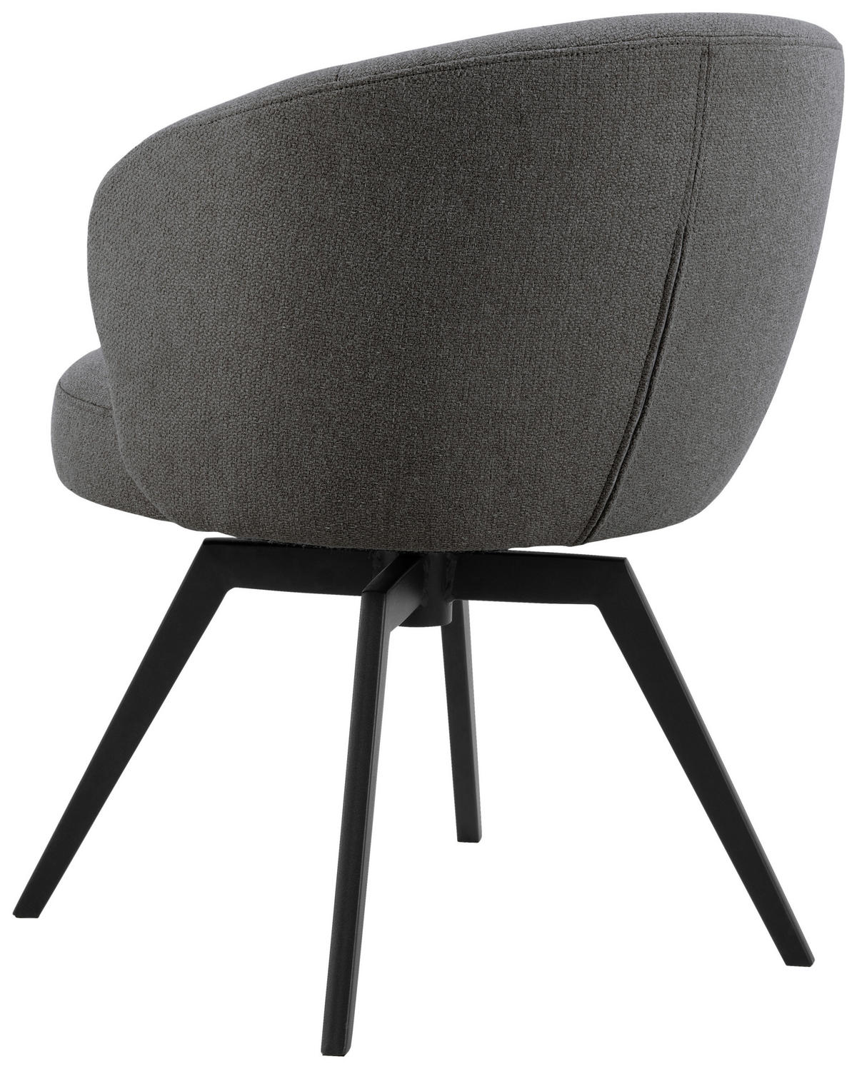 ARMLEHNSTUHL  in Struktur  - Schwarz/Grau, Design, Textil/Metall (58,5/80/60cm) - MID.YOU
