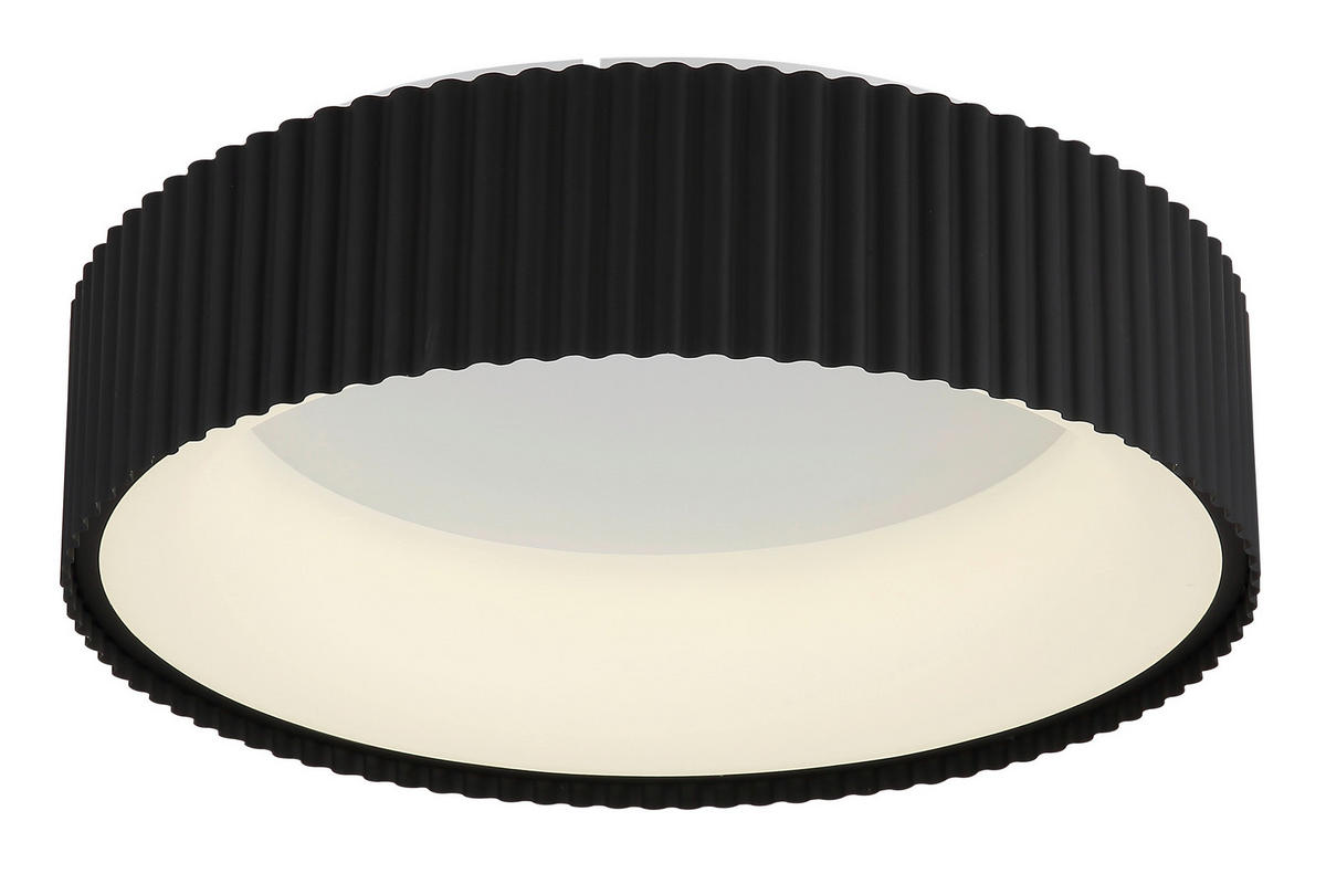 LED-DECKENLEUCHTE 46/13 cm   - Schwarz/Weiß, Basics, Kunststoff/Metall (46/13cm) - Globo