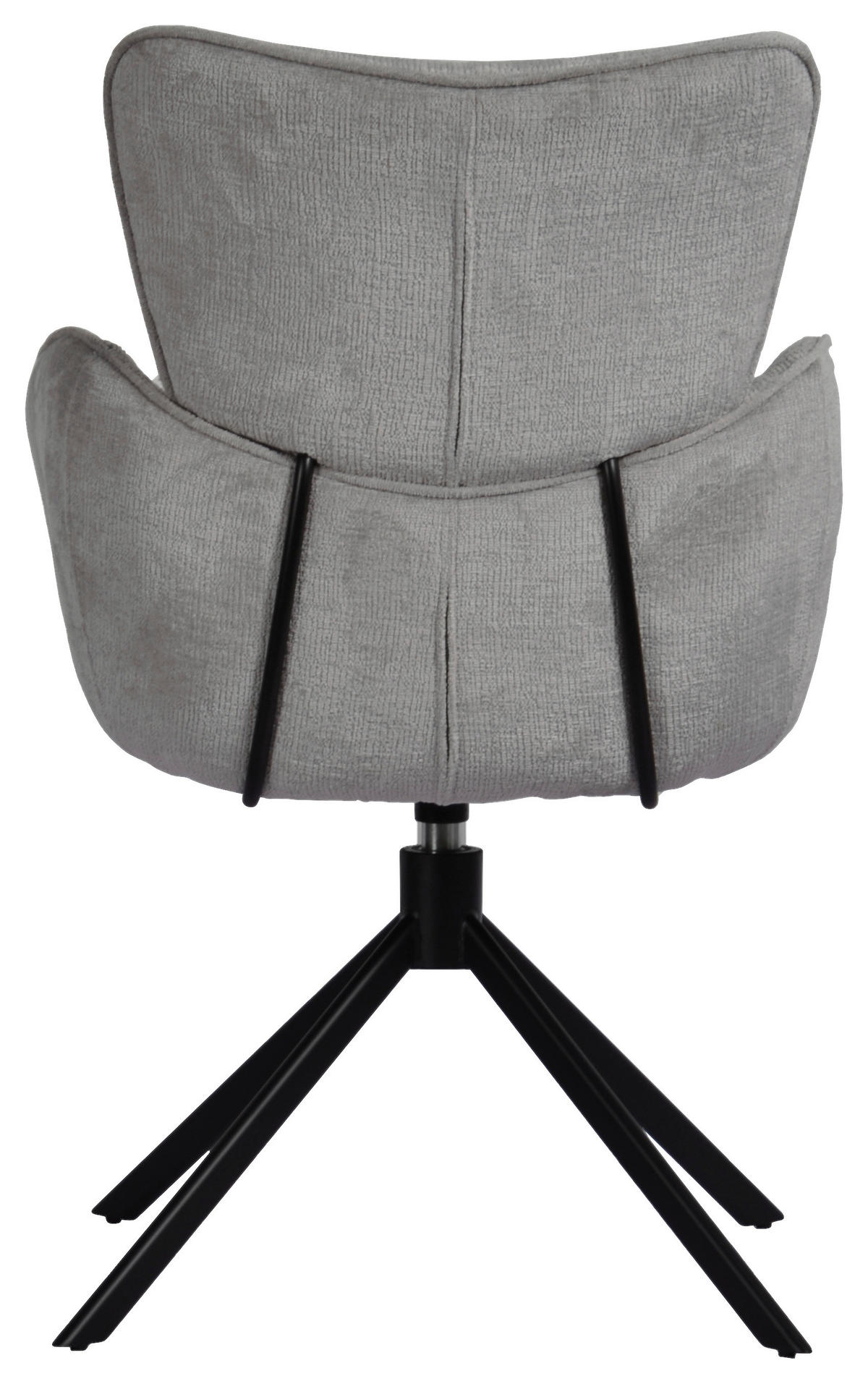 ARMLEHNSTUHL  in Eisen Webstoff  - Schwarz/Grau, Design, Textil/Metall (58/89/64cm) - Novel