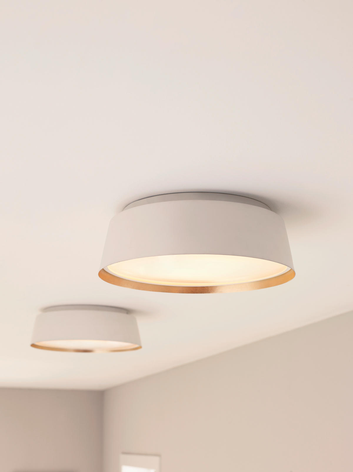 DECKENLEUCHTE  36.8/11.9 cm    - Weiss, Basics, Glas/Metall (36.8/11.9cm) - Elstead Lighting