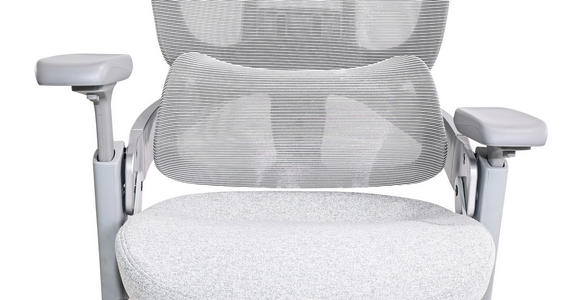 DREHSTUHL Netzbespannung, Webstoff Grau  - Grau, Design, Kunststoff/Textil (65/113-123/66-73cm) - Novel