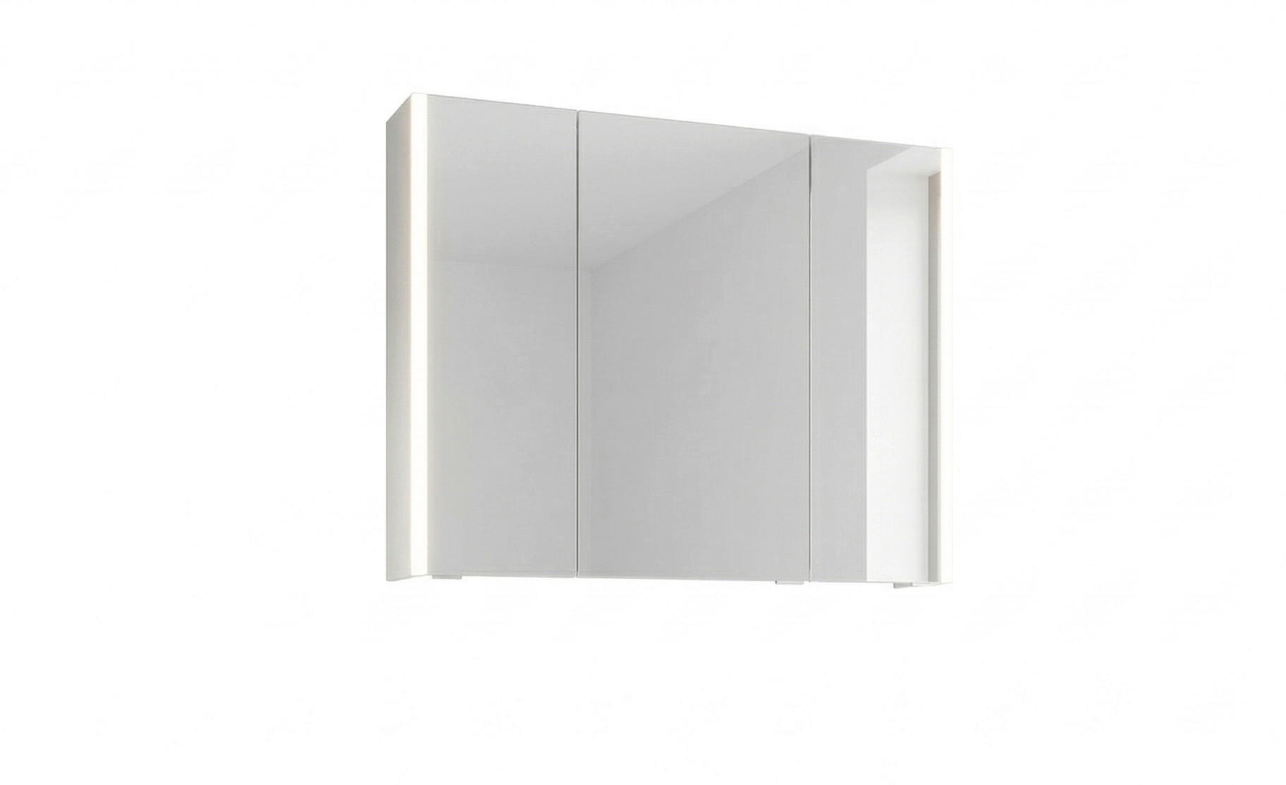 ELEMENT S OGLEDALOM  bijela  - bijela, Design, staklo/drvni materijal (70/64/17cm)