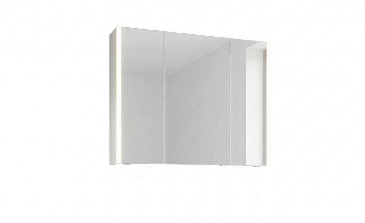 ELEMENT S OGLEDALOM  bijela  - bijela, Design, staklo/drvni materijal (70/64/17cm)