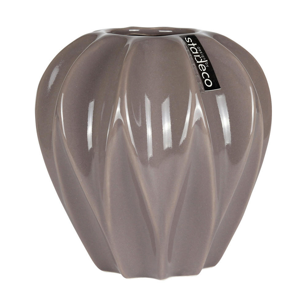 VÁZA, keramika, 15 cm - cappuccino, Basics, keramika (15/15/15cm)