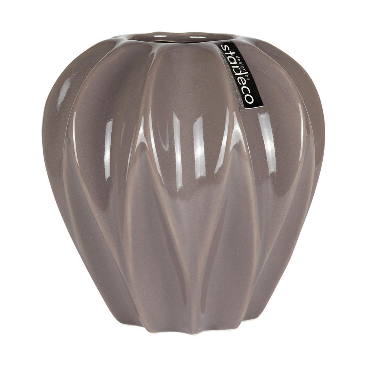VÁZA, keramika, 15 cm - cappuccino, Basics, keramika (15/15/15cm)