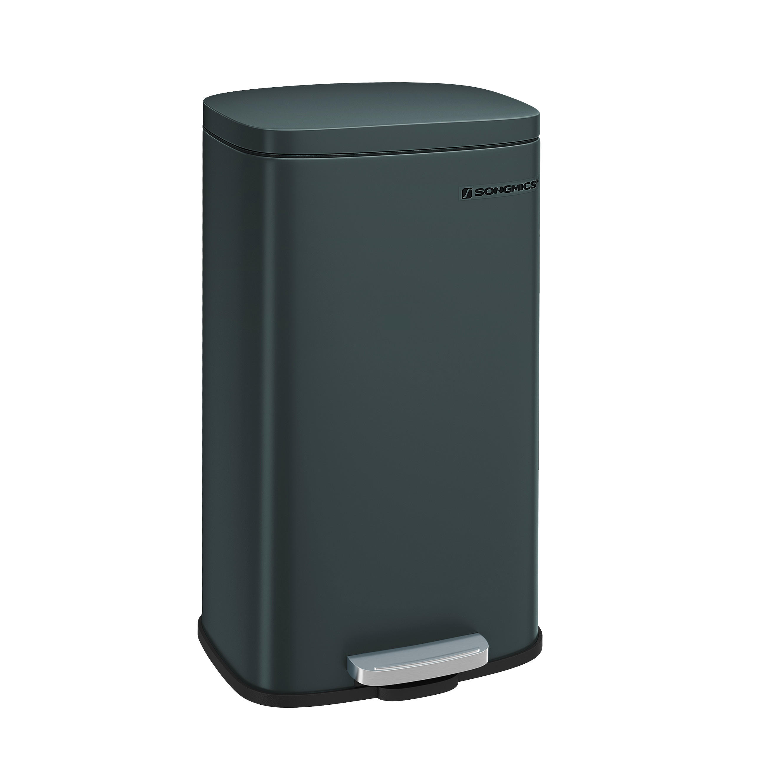 ABFALLSAMMLER 30 L  - Schwarz/Grau, Basics, Kunststoff/Metall (34,8/63,3/29,7cm)