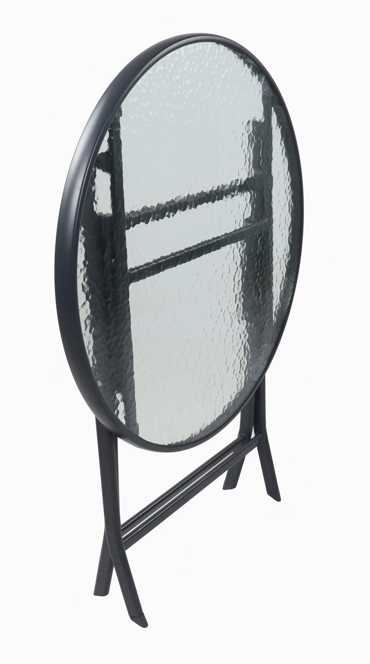 GARTENTISCH Metall, Glas Anthrazit rund  - Anthrazit, Modern, Glas/Metall (70/70cm) - MID.YOU