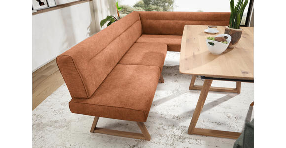 ECKBANK 230/170 cm  in Eichefarben, Cognac  - Eichefarben/Cognac, KONVENTIONELL, Holz/Textil (230/170cm) - Moderano