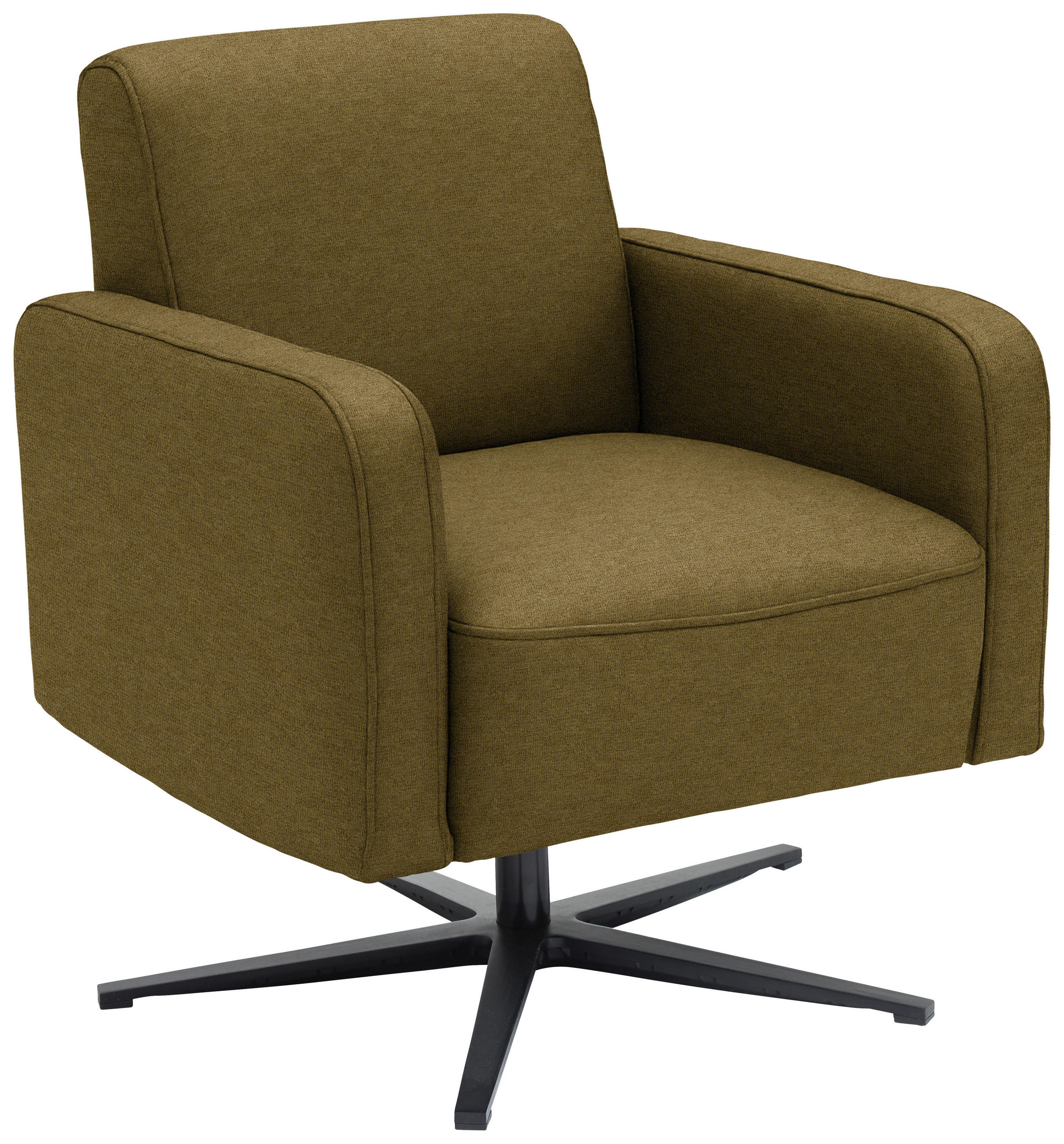 DESIGNSESSEL 73/84/82 cm  in Flachgewebe Senfgelb  - Senfgelb/Schwarz, Design, Textil/Metall (73/84/82cm) - Johann Jakob