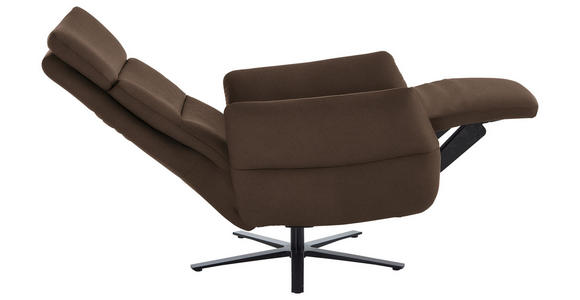 RELAXSESSEL in Leder Braun  - Schwarz/Braun, Design, Leder/Metall (82/119/85cm) - Dieter Knoll