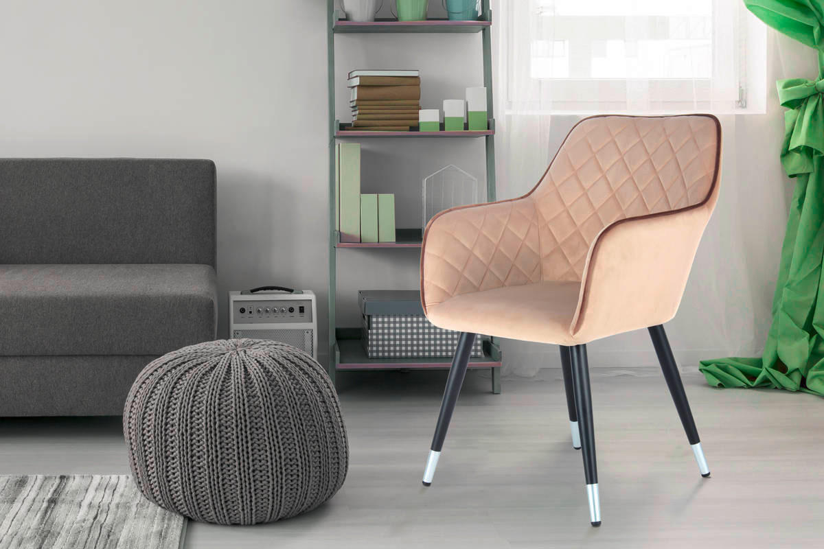 ARMLEHNSTUHL  in Stahl  - Beige/Braun, LIFESTYLE, Kunststoff/Metall (58,8/86/61cm) - Kayoom