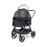 TIER-BUGGY P3 Pet Stroller  - Schwarz, Basics, Textil/Metall (92/60/115cm) - WONDERFOLD