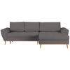 ECKSOFA in Webstoff Grau  - Eichefarben/Grau, Design, Holz/Textil (282/175cm) - Carryhome