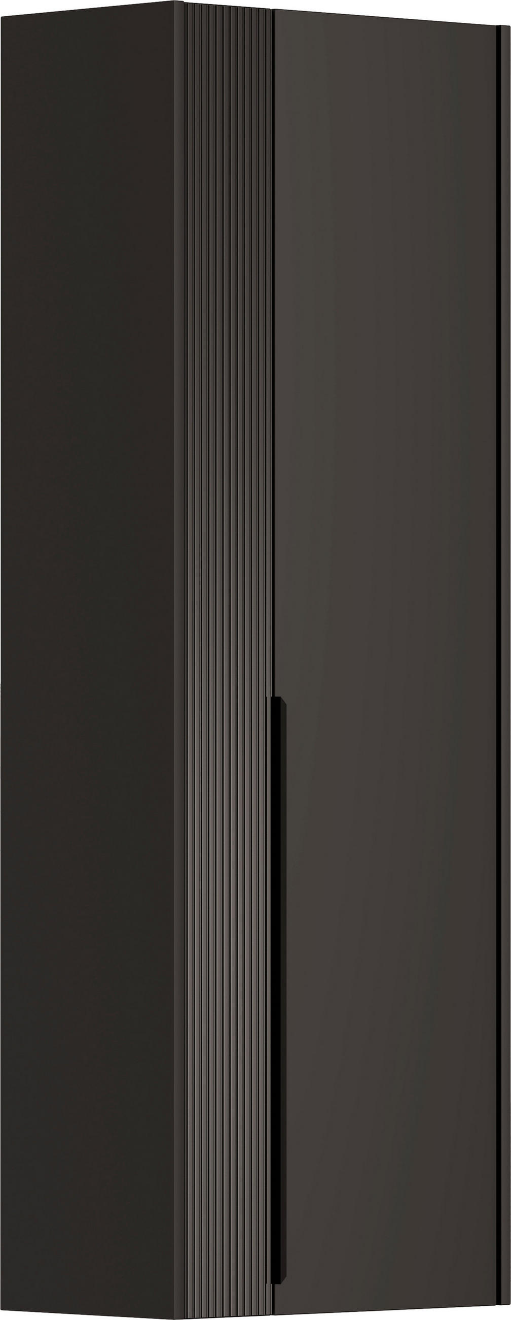 GARDEROBENSCHRANK 58/165/34 cm  - Anthrazit/Schwarz, Design, Glas/Holzwerkstoff (58/165/34cm) - Dieter Knoll