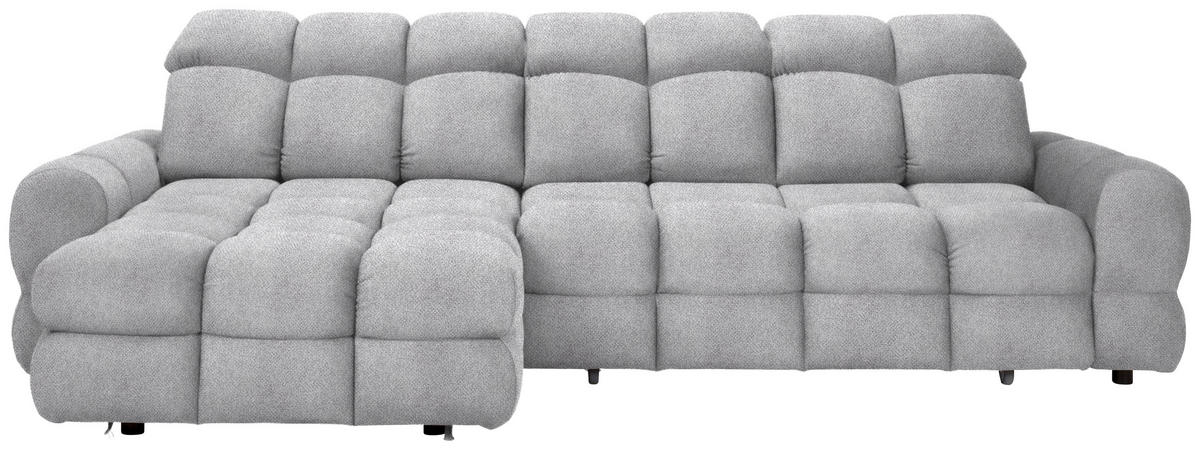HÖRNSOFFA i velour ljusgrå  - ljusgrå/svart, Design, textil/plast (178/283cm) - Welnova
