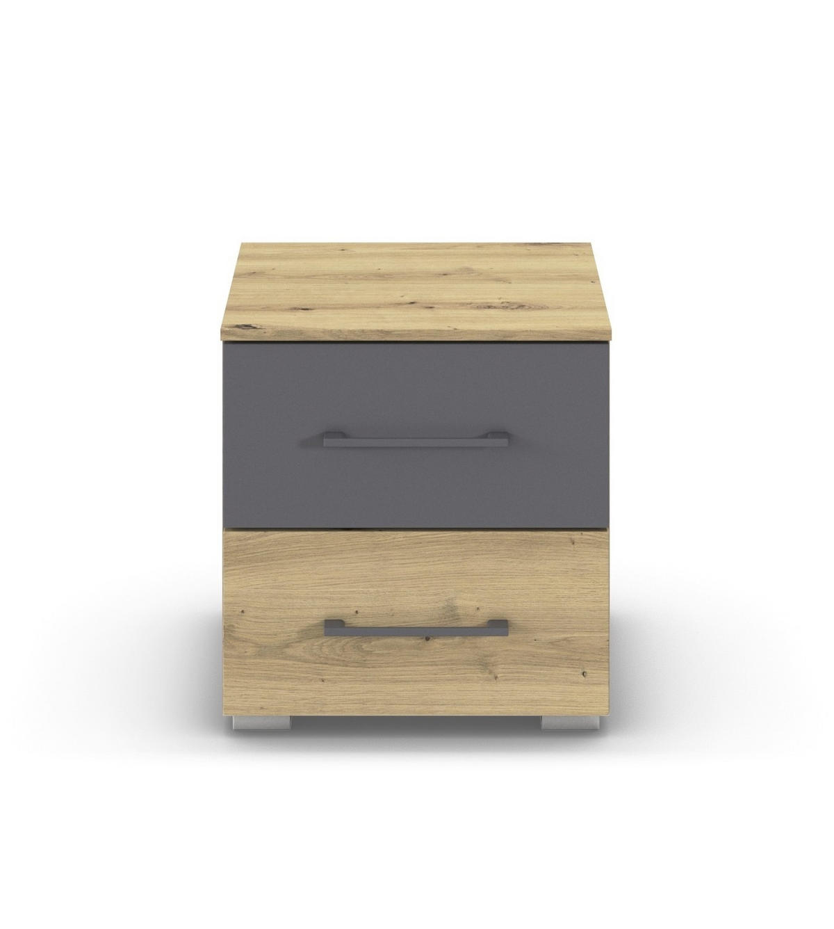 NACHTSCHRANK 40/42/42 cm  - Anthrazit/Hellgrau, MODERN, Holzwerkstoff/Kunststoff (40/42/42cm) - Rauch Möbel