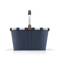 EINKAUFSKORB Rhombus Dark Blue 22 L  - Schwarz/Dunkelblau, Basics, Textil (49/29/28cm) - Reisenthel