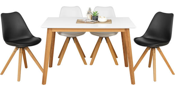 ESSTISCH in Holz, Holzwerkstoff 120/80/75 cm  - Eichefarben/Weiß, Design, Holz/Holzwerkstoff (120/80/75cm) - Carryhome