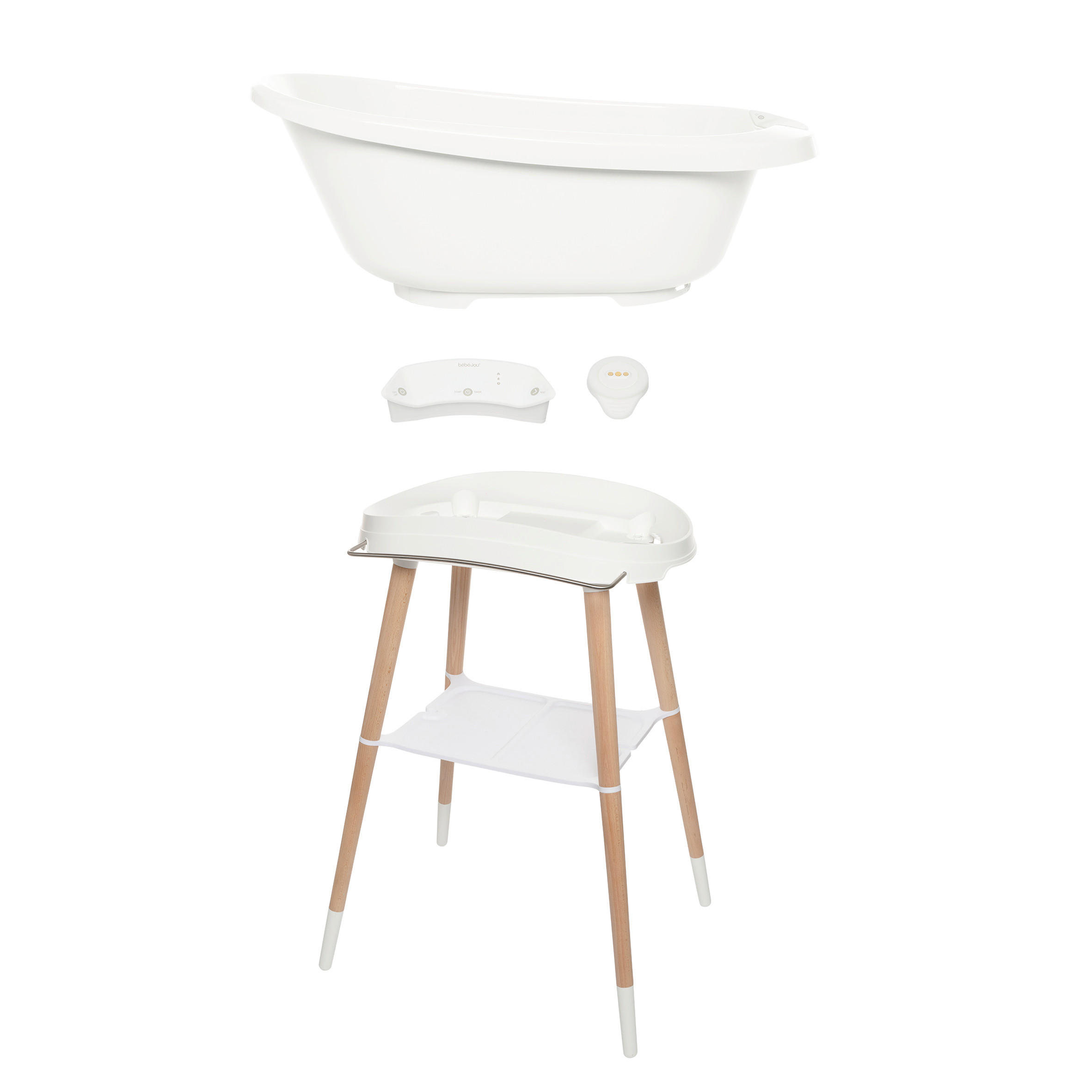 BADESET BASIS SENSE EDITION Sense 2-teilig  - Weiß, Basics, Kunststoff (79,5/40/46cm) - Bebe Jou