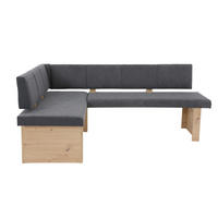 ECKBANK 140/200 cm Flachgewebe Anthrazit   - Anthrazit/Eiche Artisan, MODERN, Textil (140/200cm) - MID.YOU