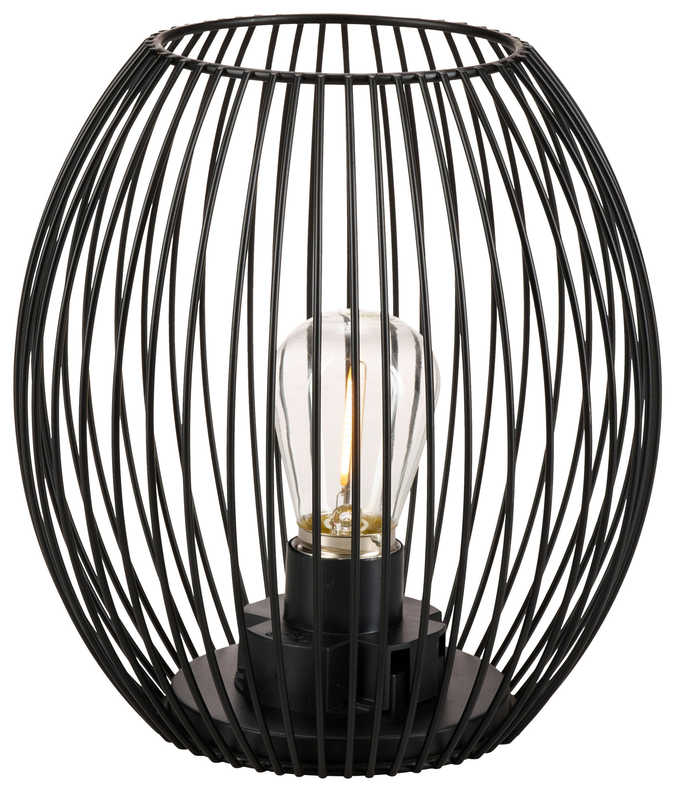 LED-LATERNE - Schwarz, Basics, Kunststoff/Metall (18cm) - Leonardo