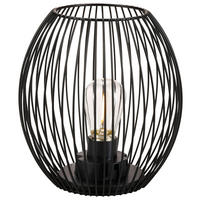 LED-LATERNA - črna, Basics, kovina/umetna masa (18cm) - Leonardo