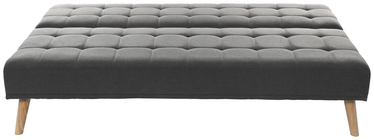 SCHLAFSOFA Leinenoptik Anthrazit  - Anthrazit/Schwarz, Design, Holz/Kunststoff (179/81/85cm) - P & B