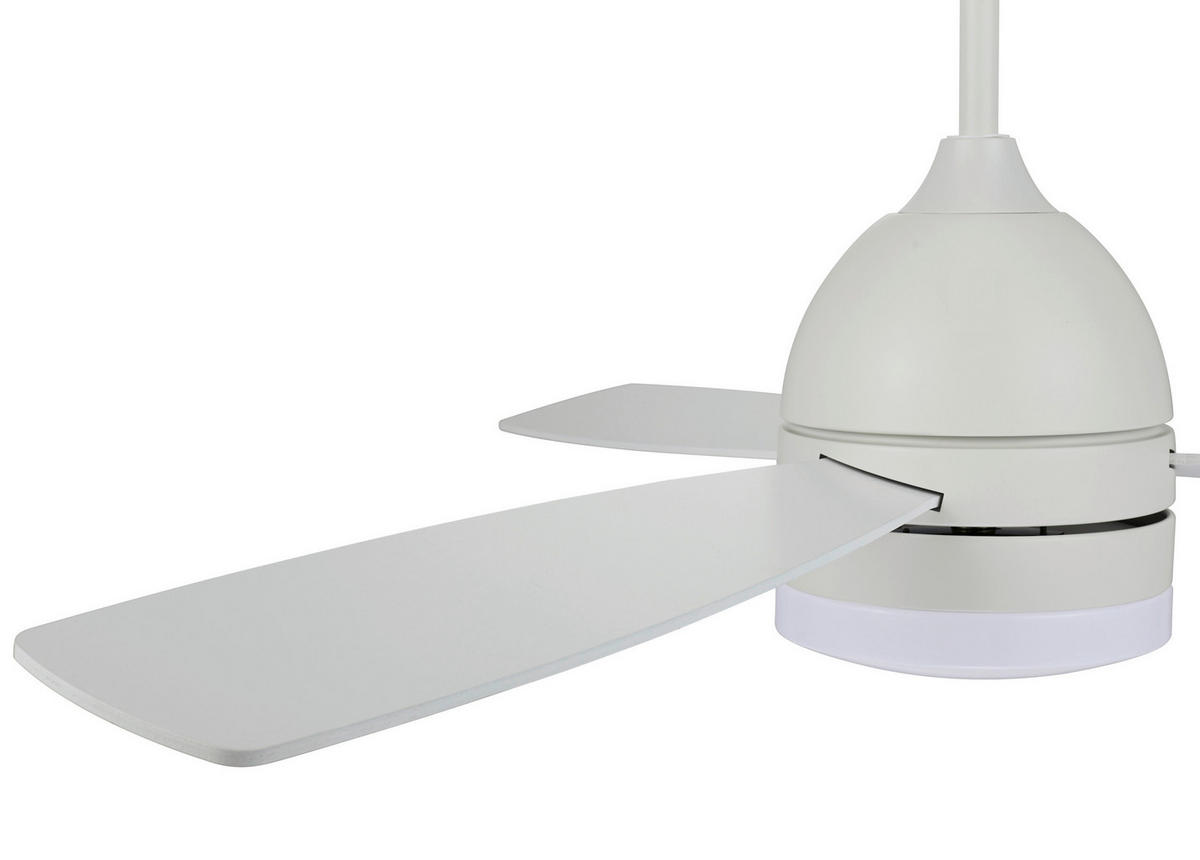 DECKENVENTILATOR 18 W     - Weiss, Basics, Holzwerkstoff/Metall (122/33,5/122cm)