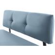 SITZBANK 180/86/60 cm  in Schwarz, Hellblau  - Schwarz/Hellblau, MODERN, Textil/Metall (180/86/60cm) - Cantus