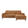ECKSOFA in Chenille Currygelb  - Currygelb/Schwarz, Modern, Textil/Metall (258/180cm) - Livetastic