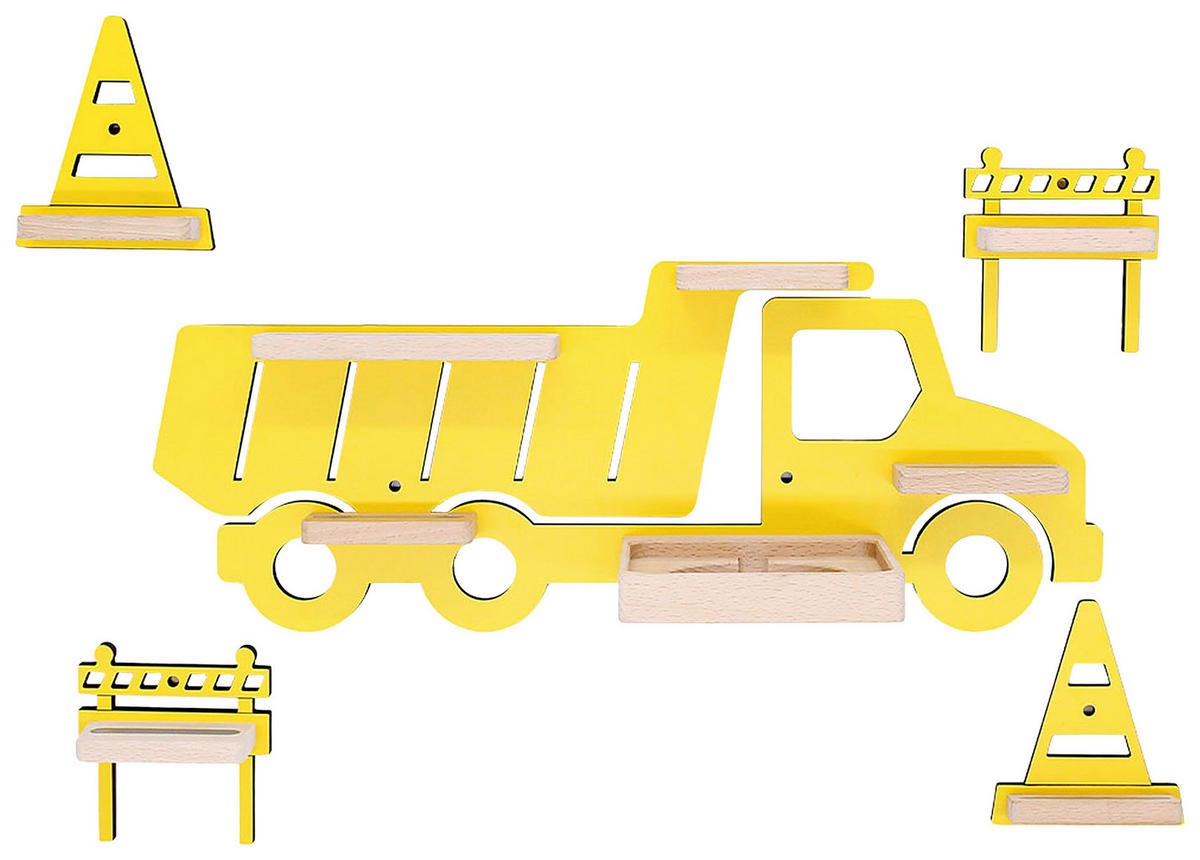 KINDERREGAL  - Gelb, Modern, Holzwerkstoff (44/40/19cm) - Livetastic