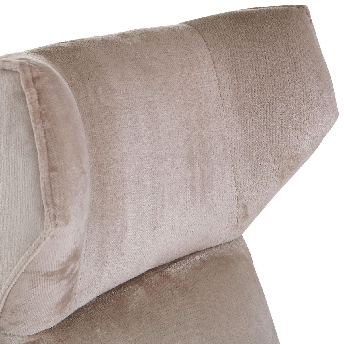 ÖRONLAPPSFÅTÖLJ i plysch beige  - beige/ljusblå, Klassisk, metall/textil (83/110/92cm) - MID.YOU